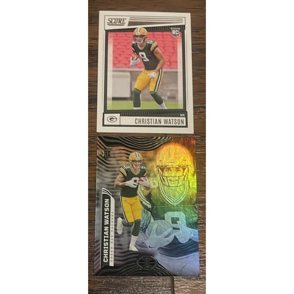 Christian Watson 2 rookie cards